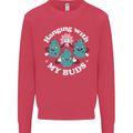 Funny Weed Hanging With My Buds Cannabis Kids Sweatshirt Jumper Heliconia