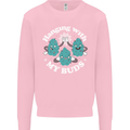 Funny Weed Hanging With My Buds Cannabis Kids Sweatshirt Jumper Light Pink