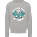 Funny Weed Hanging With My Buds Cannabis Kids Sweatshirt Jumper Sports Grey
