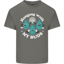 Funny Weed Hanging With My Buds Cannabis Kids T-Shirt Childrens Charcoal
