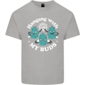 Funny Weed Hanging With My Buds Cannabis Kids T-Shirt Childrens Sports Grey
