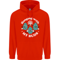 Funny Weed Hanging With My Buds Cannabis Mens 80% Cotton Hoodie Bright Red