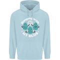Funny Weed Hanging With My Buds Cannabis Mens 80% Cotton Hoodie Light Blue