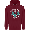Funny Weed Hanging With My Buds Cannabis Mens 80% Cotton Hoodie Maroon