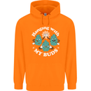 Funny Weed Hanging With My Buds Cannabis Mens 80% Cotton Hoodie Orange