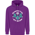 Funny Weed Hanging With My Buds Cannabis Mens 80% Cotton Hoodie Purple