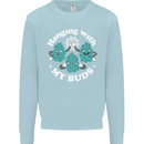 Funny Weed Hanging With My Buds Cannabis Mens Sweatshirt Jumper Light Blue