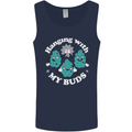 Funny Weed Hanging With My Buds Cannabis Mens Vest Tank Top Navy Blue
