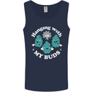 Funny Weed Hanging With My Buds Cannabis Mens Vest Tank Top Navy Blue