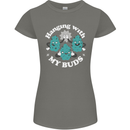 Funny Weed Hanging With My Buds Cannabis Womens Petite Cut T-Shirt Charcoal