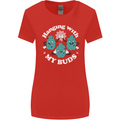 Funny Weed Hanging With My Buds Cannabis Womens Wider Cut T-Shirt Red