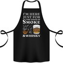Funny Whisky and Pipe Tobacco Smoke Cotton Apron 100% Organic Black