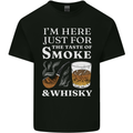 Funny Whisky and Pipe Tobacco Smoke Kids T-Shirt Childrens Black