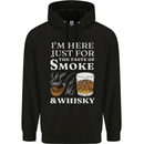 Funny Whisky and Pipe Tobacco Smoke Mens 80% Cotton Hoodie Black