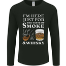 Funny Whisky and Pipe Tobacco Smoke Mens Long Sleeve T-Shirt Black