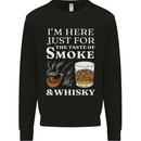 Funny Whisky and Pipe Tobacco Smoke Mens Sweatshirt Jumper Black