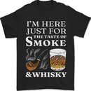 Funny Whisky and Pipe Tobacco Smoke Mens T-Shirt 100% Cotton Black