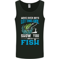 Funny Women Fishing Female Fisherman Mens Vest Tank Top Black