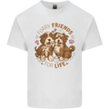 Furry Friends For Life Two Cute Dog Mens Cotton T-Shirt Tee Top White
