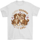 Furry Friends For Life Two Cute Dog Mens T-Shirt 100% Cotton White