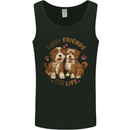 Furry Friends For Life Two Cute Dog Mens Vest Tank Top Black