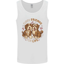 Furry Friends For Life Two Cute Dog Mens Vest Tank Top White