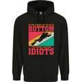 Further From Idiots Funny Scuba Diving Diver Mens 80% Cotton Hoodie Black