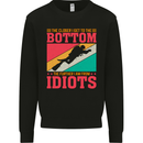 Further From Idiots Funny Scuba Diving Diver Mens Sweatshirt Jumper Black