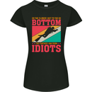 Further From Idiots Funny Scuba Diving Diver Womens Petite Cut T-Shirt Black