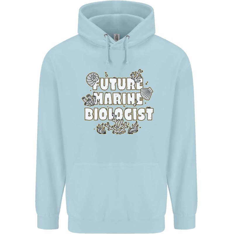 Future Marine Biologist Childrens Kids Hoodie Light Blue