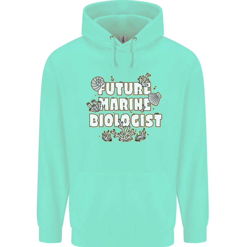 Future Marine Biologist Childrens Kids Hoodie Peppermint