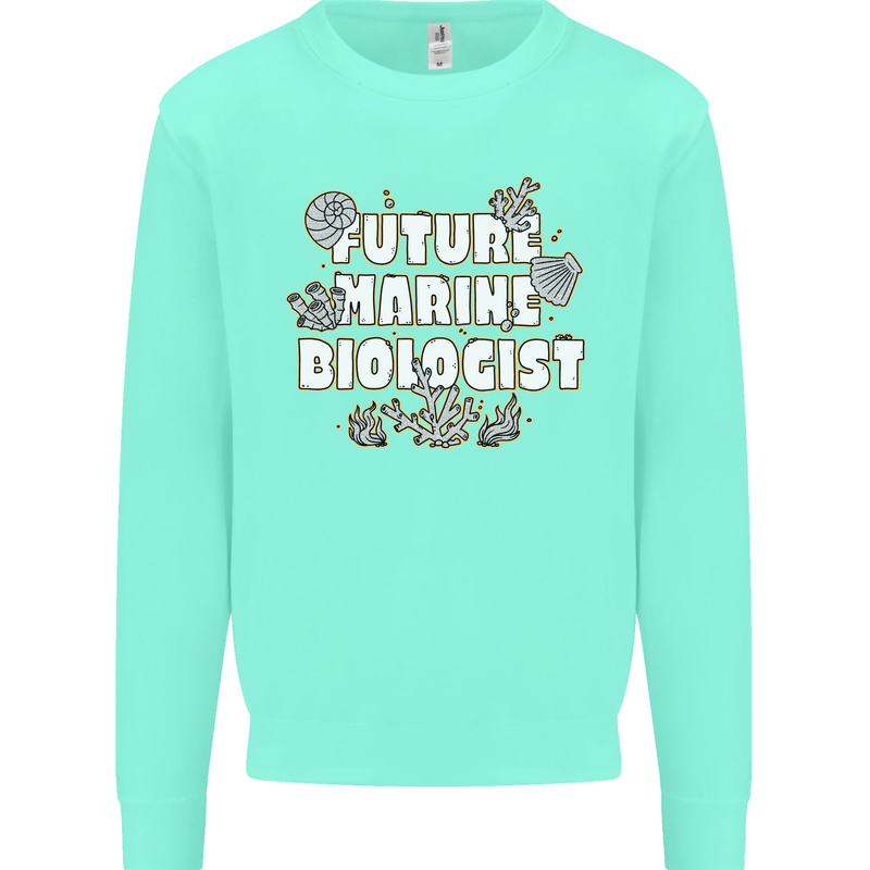Future Marine Biologist Kids Sweatshirt Jumper Peppermint