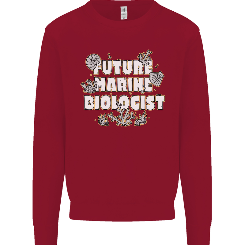 Future Marine Biologist Kids Sweatshirt Jumper Red