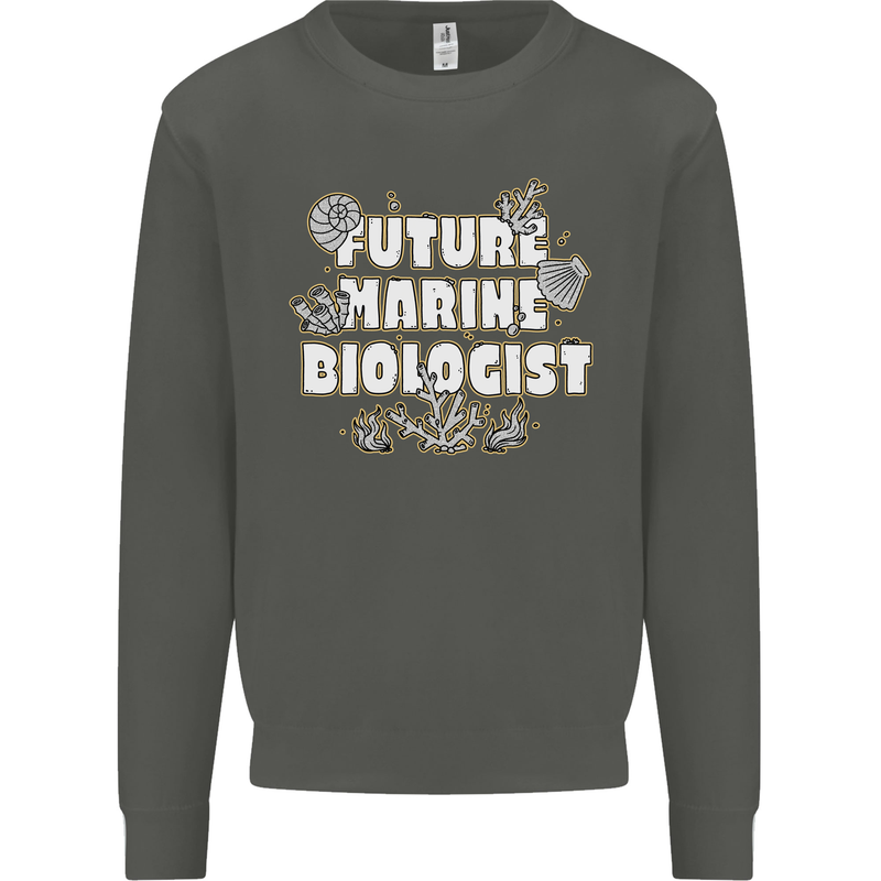 Future Marine Biologist Kids Sweatshirt Jumper Storm Grey