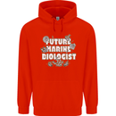 Future Marine Biologist Mens 80% Cotton Hoodie Bright Red