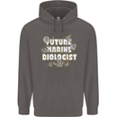 Future Marine Biologist Mens 80% Cotton Hoodie Charcoal