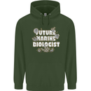 Future Marine Biologist Mens 80% Cotton Hoodie Forest Green