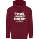 Future Marine Biologist Mens 80% Cotton Hoodie Maroon