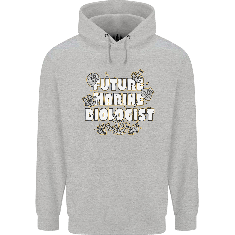Future Marine Biologist Mens 80% Cotton Hoodie Sports Grey