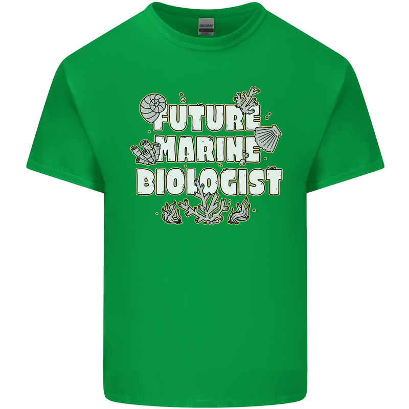 Future Marine Biologist Mens Cotton T-Shirt Tee Top Irish Green