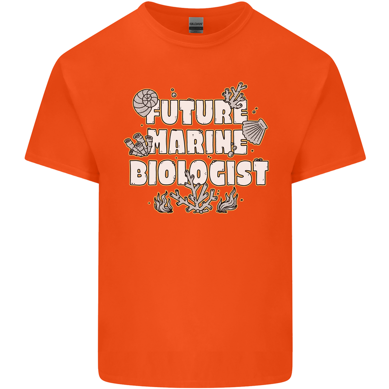 Future Marine Biologist Mens Cotton T-Shirt Tee Top Orange