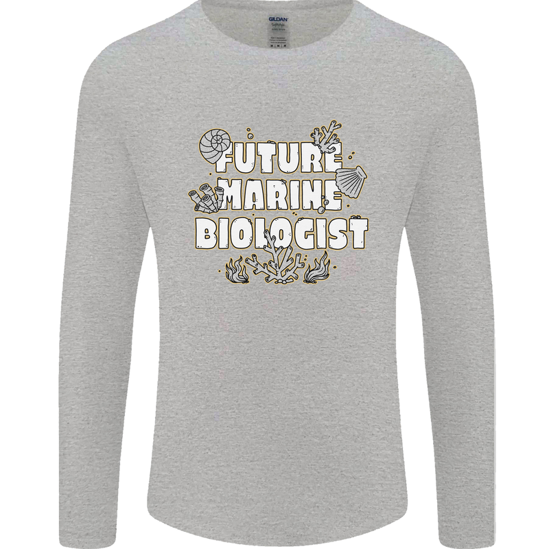 Future Marine Biologist Mens Long Sleeve T-Shirt Sports Grey