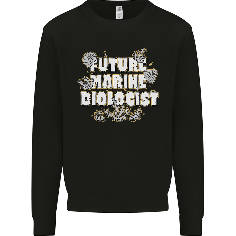 Future Marine Biologist Mens Sweatshirt Jumper Black