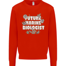 Future Marine Biologist Mens Sweatshirt Jumper Bright Red