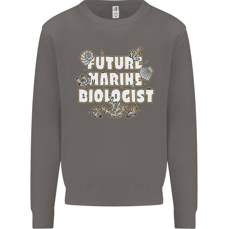 Future Marine Biologist Mens Sweatshirt Jumper Charcoal