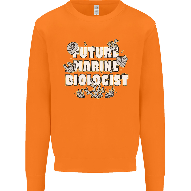 Future Marine Biologist Mens Sweatshirt Jumper Orange