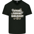 Future Marine Biologist Mens V-Neck Cotton T-Shirt Black