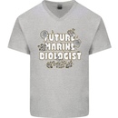 Future Marine Biologist Mens V-Neck Cotton T-Shirt Sports Grey