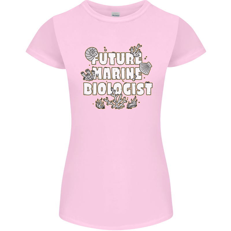 Future Marine Biologist Womens Petite Cut T-Shirt Light Pink