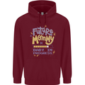 Future Mommy New Baby in Progress Pregnancy Childrens Kids Hoodie Maroon